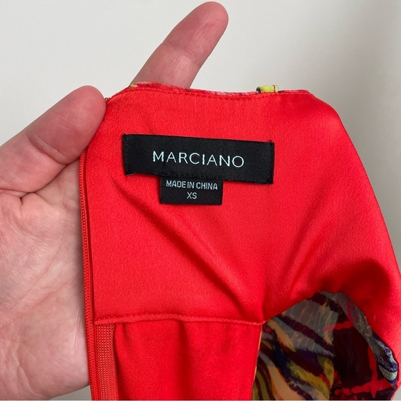 Marciano Hot House Hibiscus Cut Out Maxi Dress Size XS Resortwear Beach Tropical - Picture 7 of 9